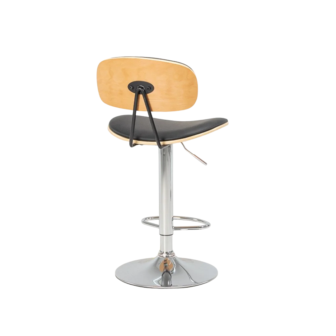 Sleek Barstool (Gas lift) Black/Natural