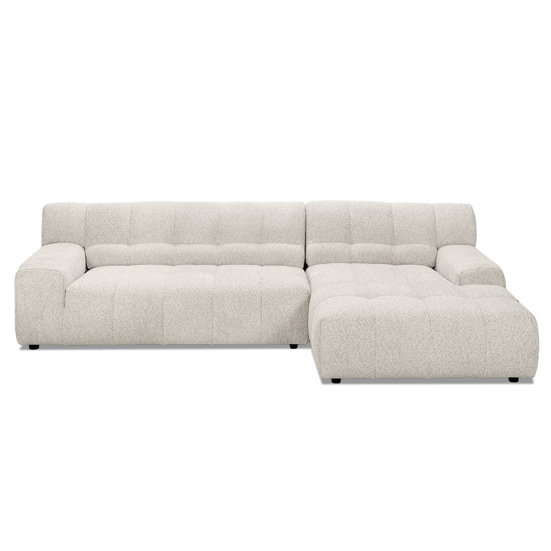 Stellar 2.5 Seat with Chaise - Cobblestone