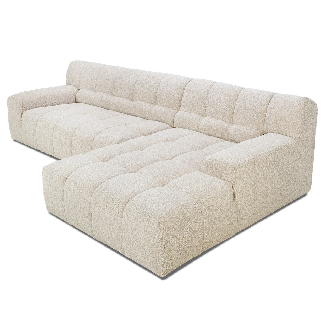 Stellar 2.5 Seat with Chaise - Cobblestone