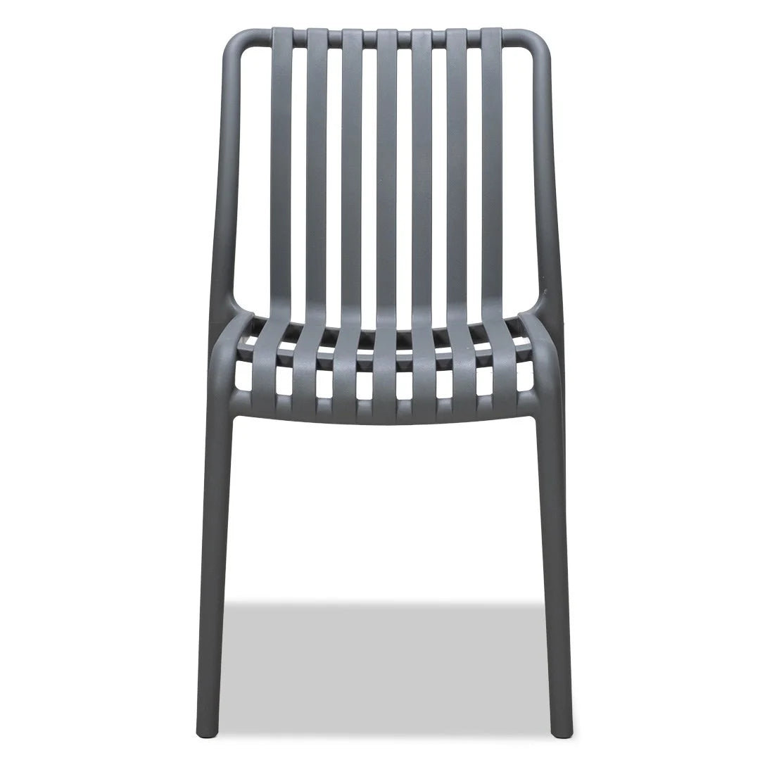 Surf Armless Outdoor Dining Chair - Grey
