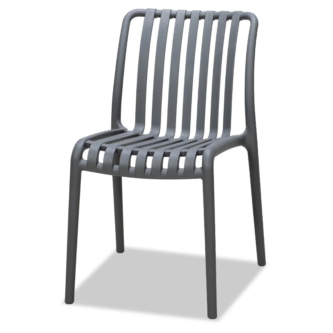Surf Armless Outdoor Dining Chair - Grey