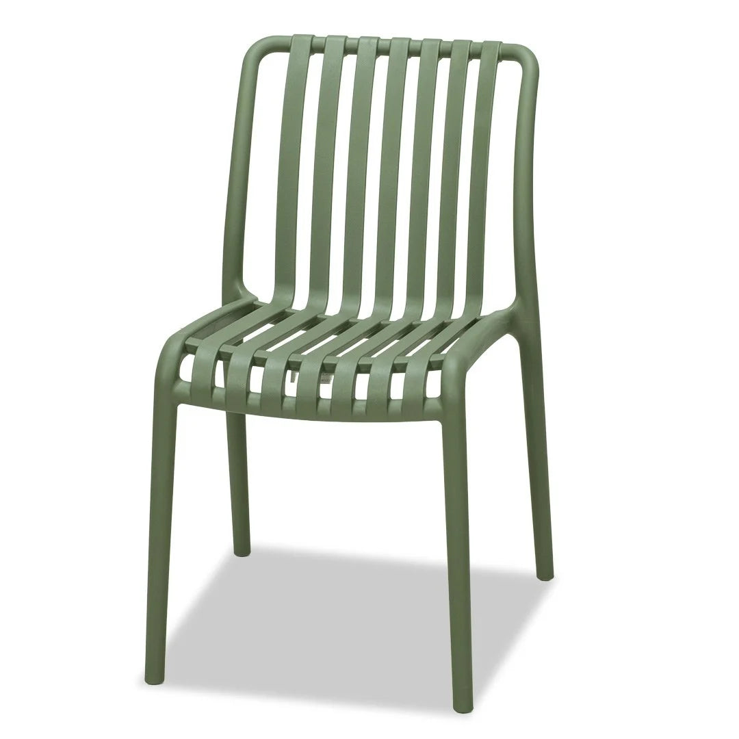 Surf Armless Outdoor Dining Chair - Green