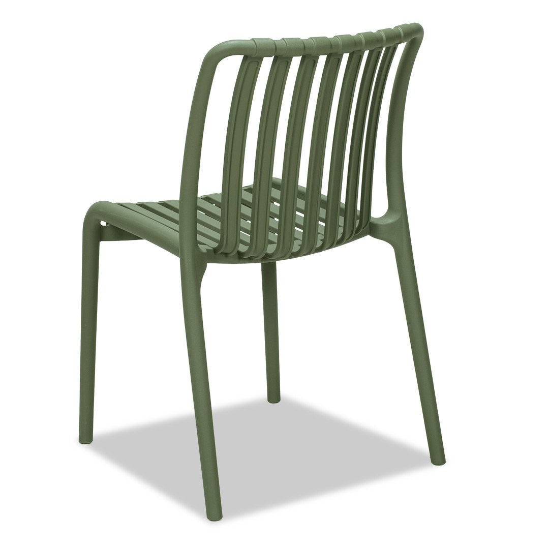 Surf Armless Outdoor Dining Chair - Green