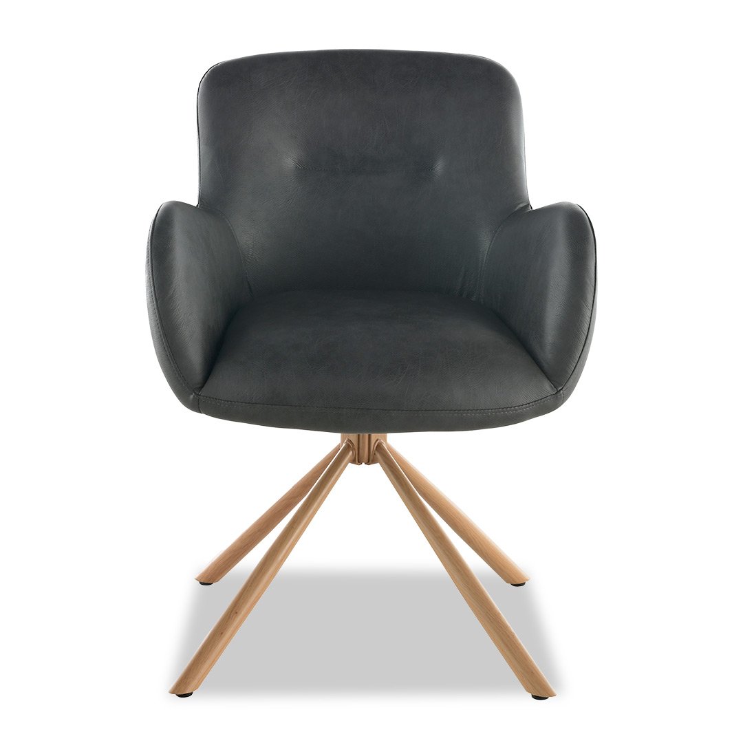 Amber Dining Chair - Dark Grey (Light Leg)