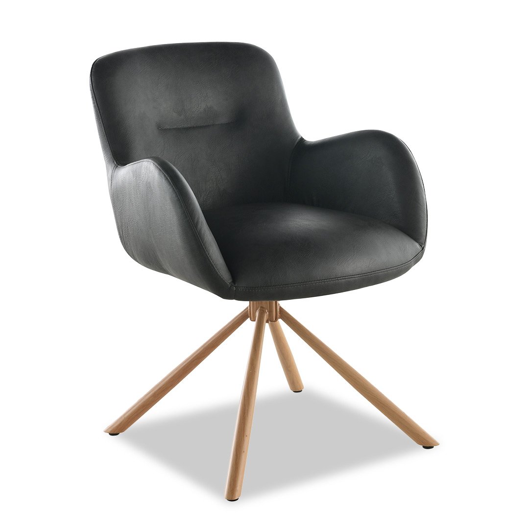 Amber Dining Chair - Dark Grey (Light Leg)