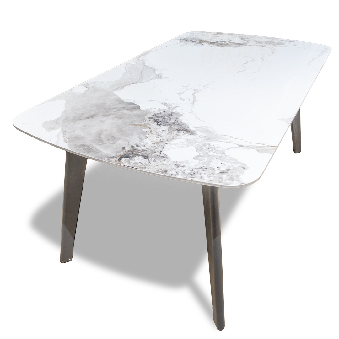 Hannah Dining Table - White Ceramic