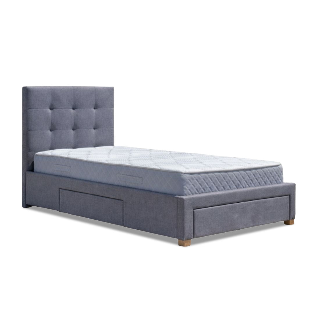 Neo Single Storage Bed - Dark Grey