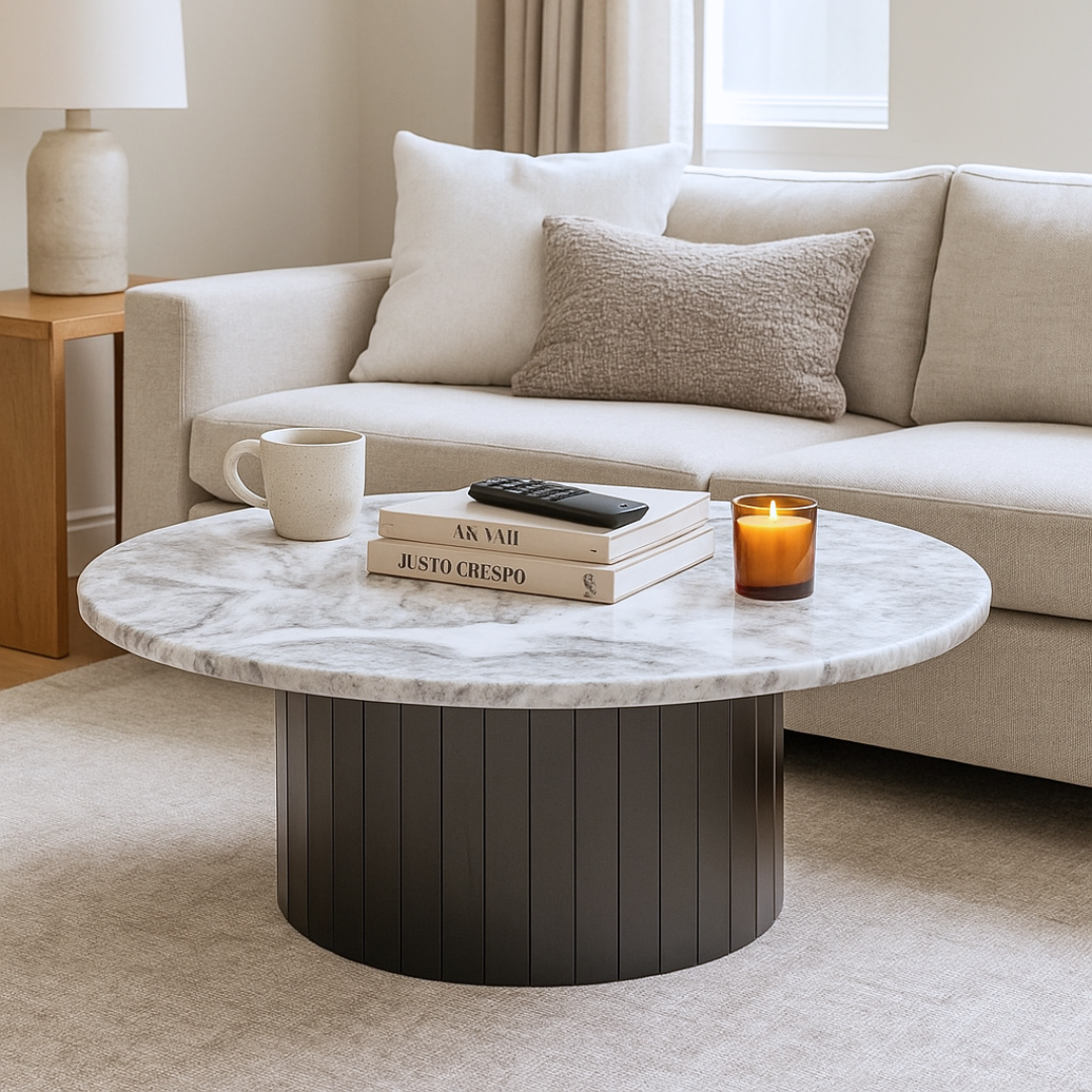 Maison Round Coffee Table - Black