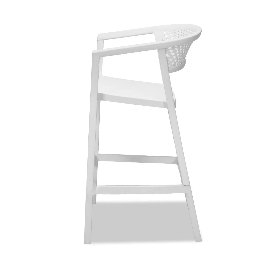 Beach Outdoor Barstool - White