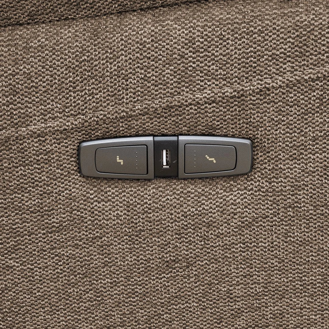 Bentley Corner Modular with 2 electric recliners - Latte Fabric