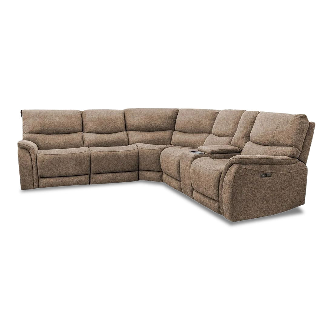 Bentley Corner Modular with 2 electric recliners - Latte Fabric