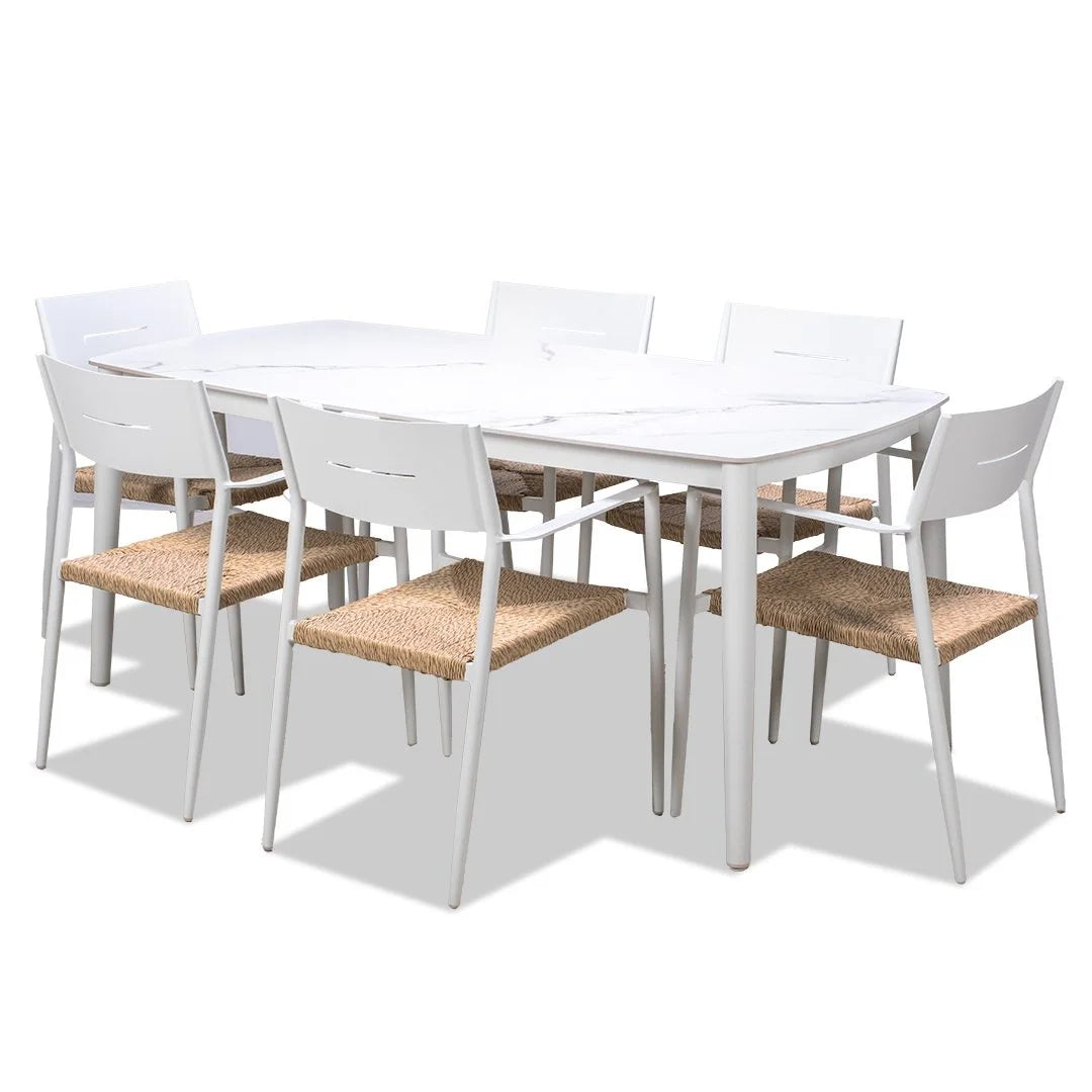 Broome Autumn Gold Ceramic 7 Piece Suite - Cott Wicker Chairs