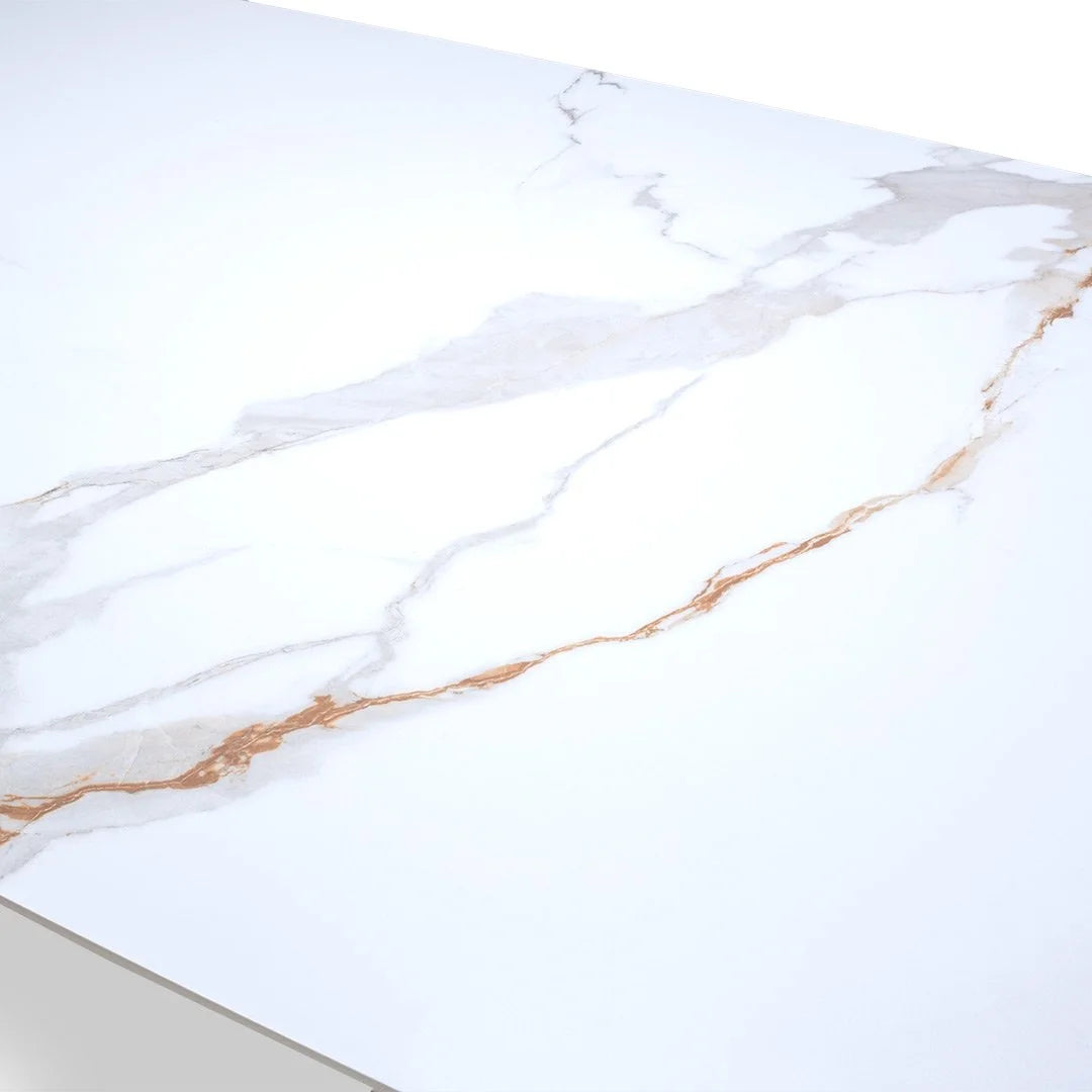 Broome 2200mm Autumn Gold Ceramic Dining Table