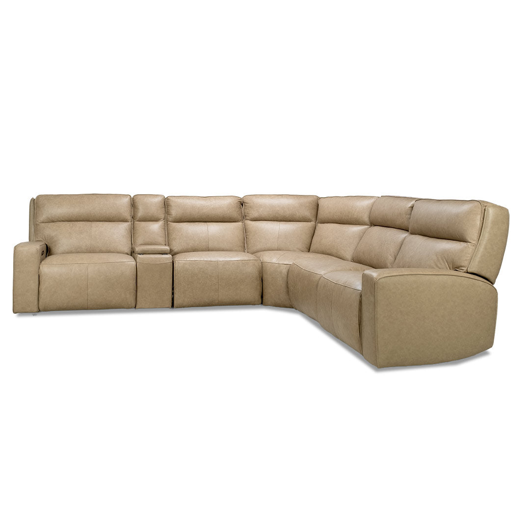 Bugatti Leather Modular with Motion - Latte
