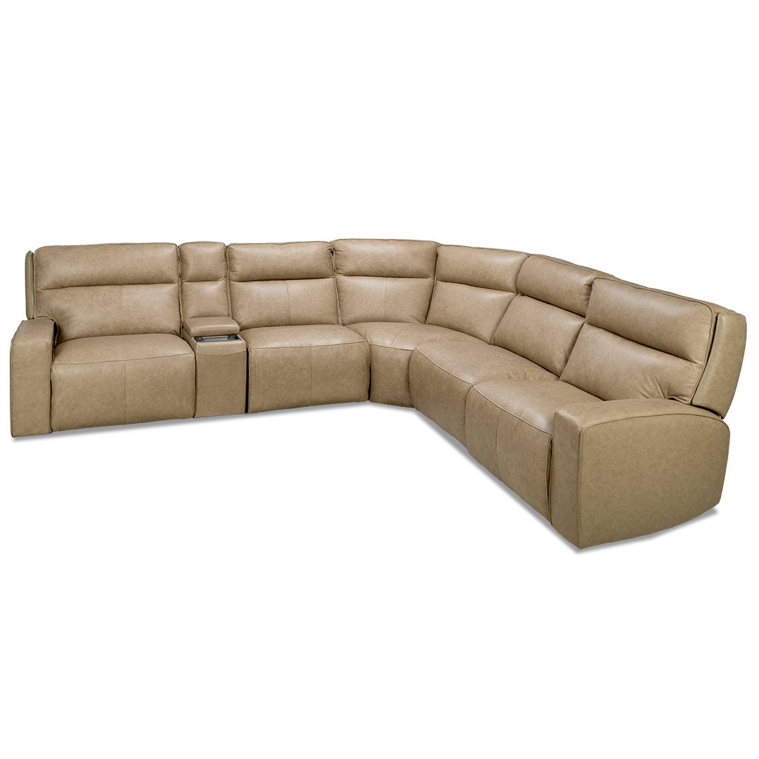 Bugatti Leather Modular with Motion - Latte