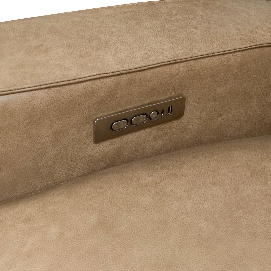Bugatti Leather Modular with Motion - Latte