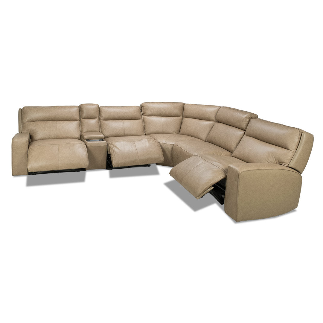 Bugatti Leather Modular with Motion - Latte