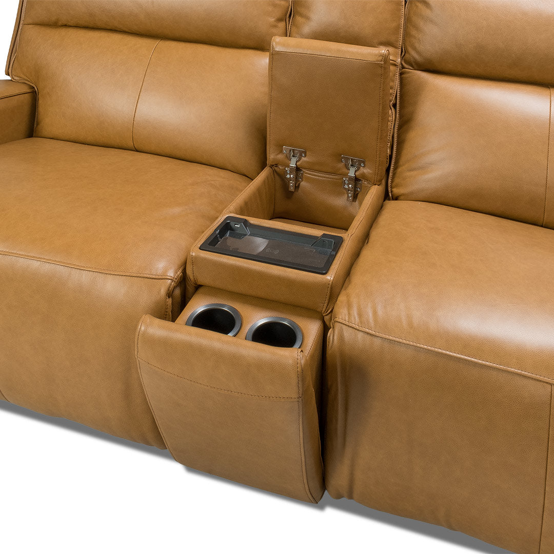 Bugatti Leather Modular with Motion - Honey