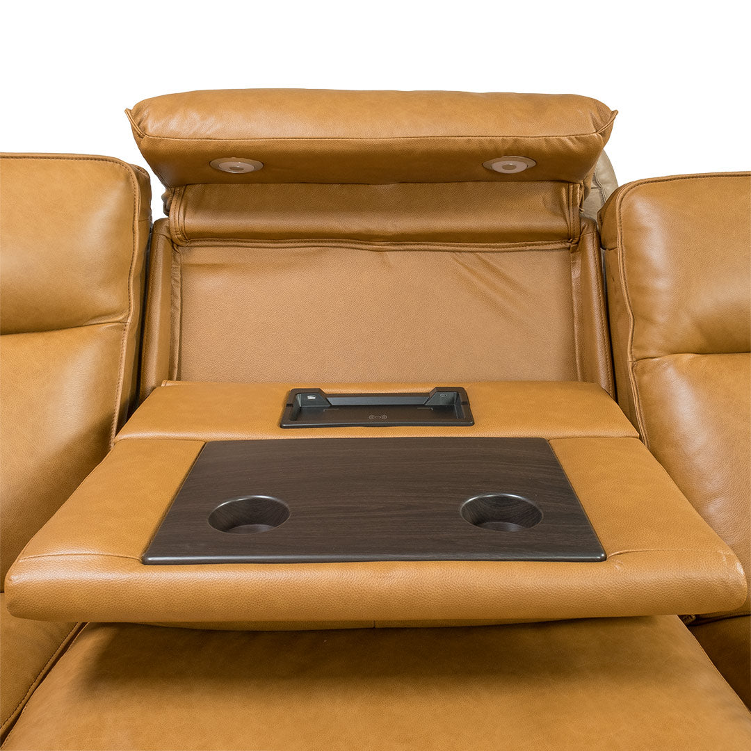 Bugatti Leather Modular with Motion - Honey