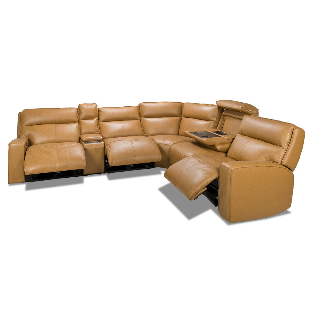Bugatti Leather Modular with Motion - Honey