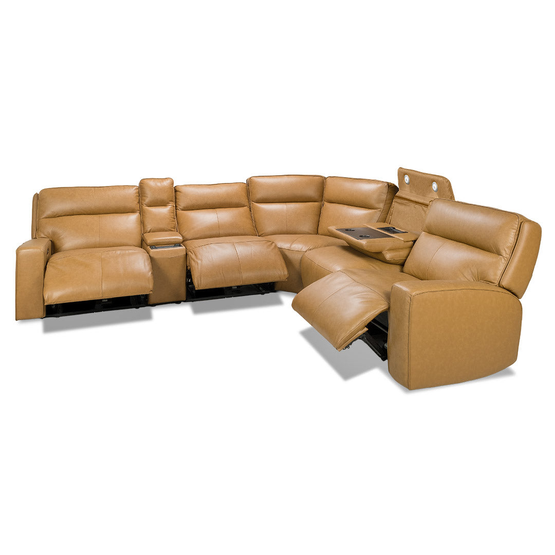Bugatti Leather Modular with Motion - Honey