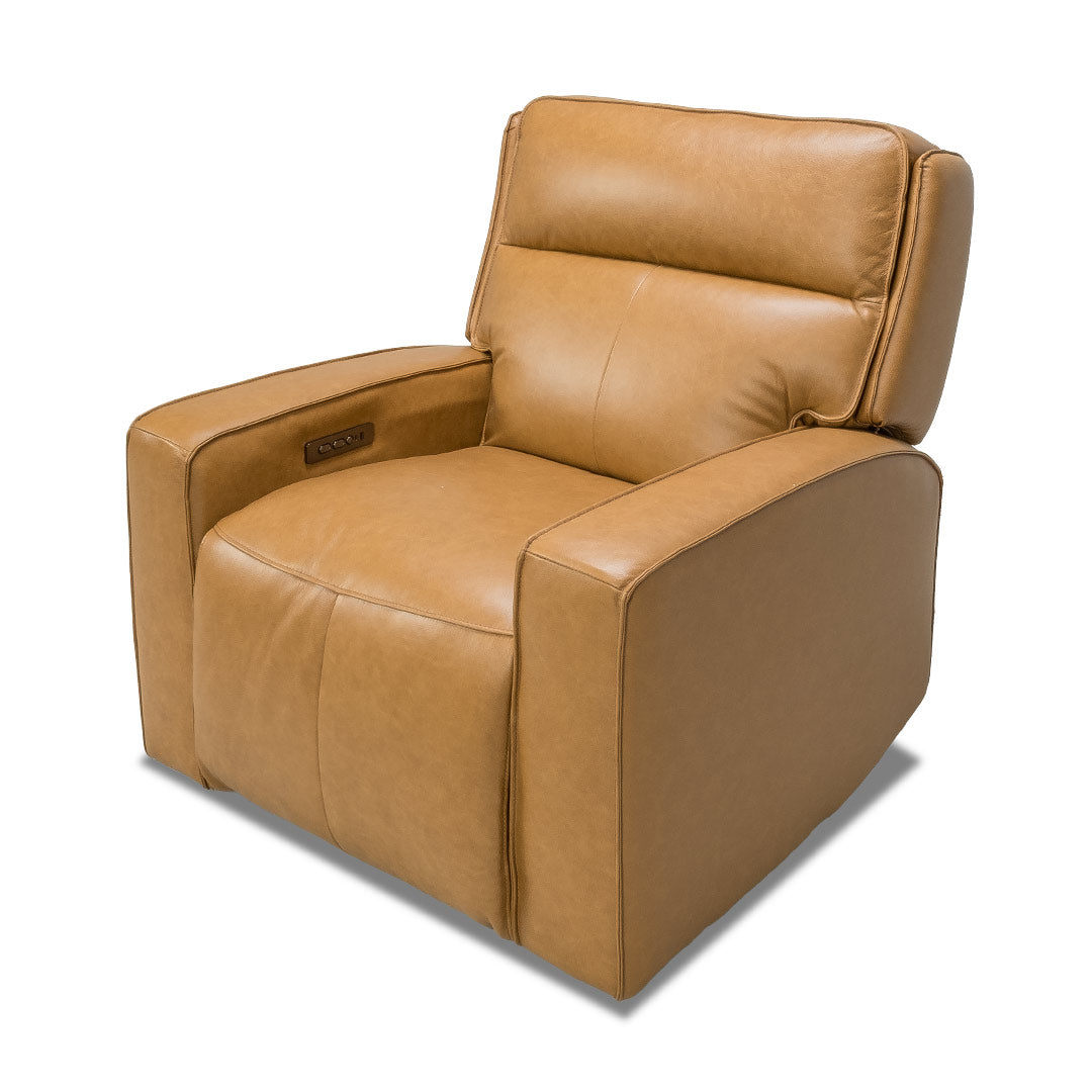 Bugatti Leather Recliner - Honey
