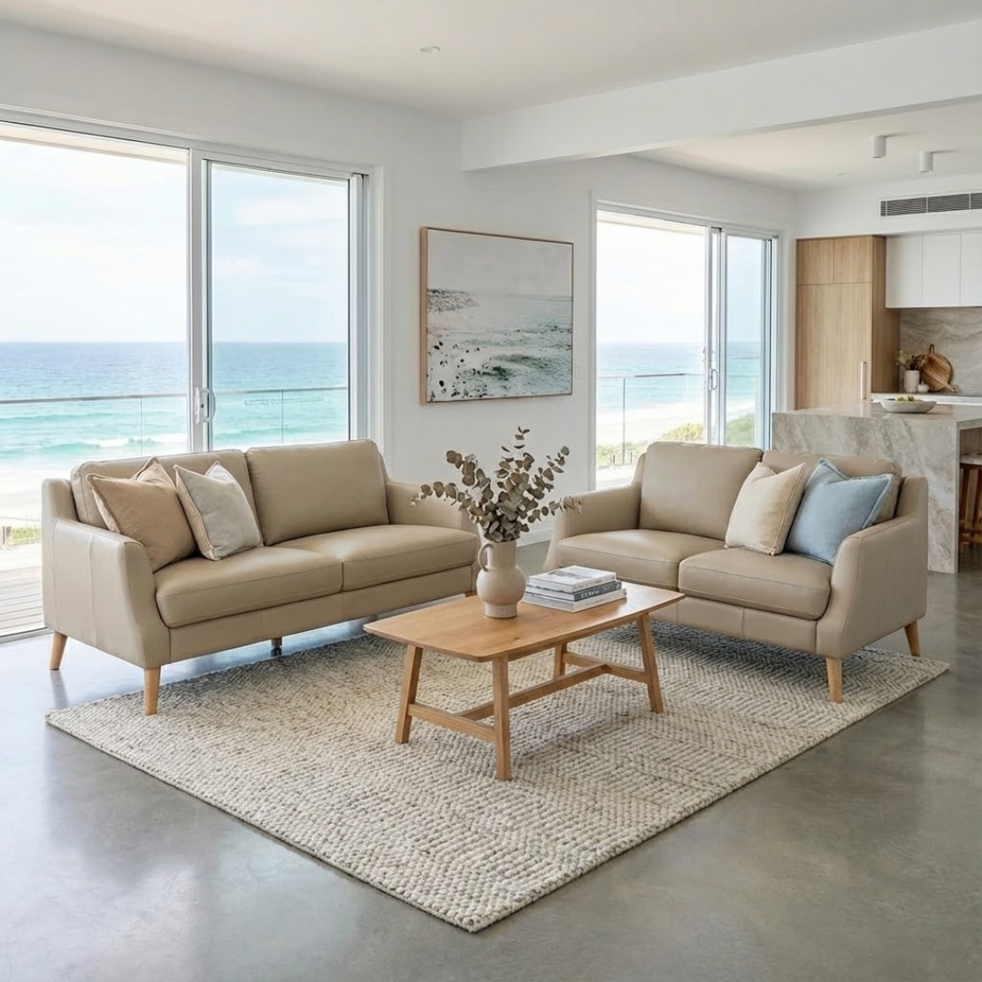 Zenith 2 + 3 seater - Light Mocha