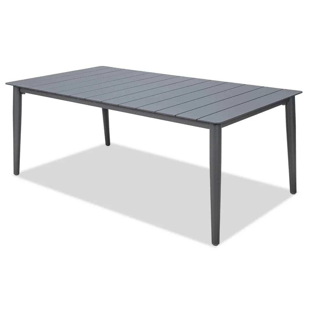 Cairns 7 Piece Outdoor Dining 1800mm - Cott Wicker Gunmetal Chairs