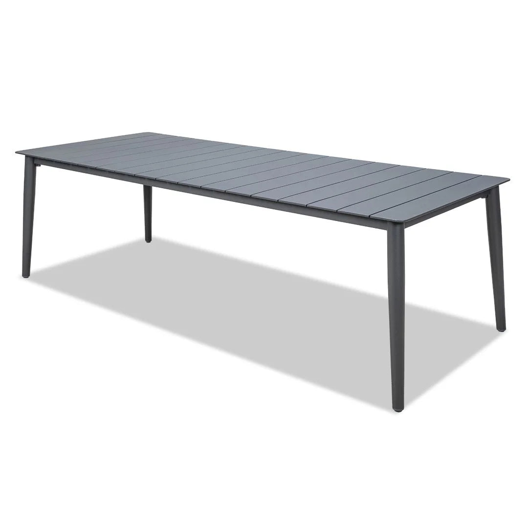 Cairns Outdoor Dining Table 2345mm - Gunmetal