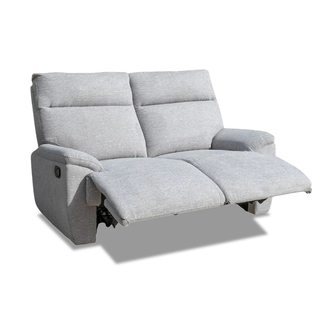 Cleo 2 Seater Manual Recliner - Silver