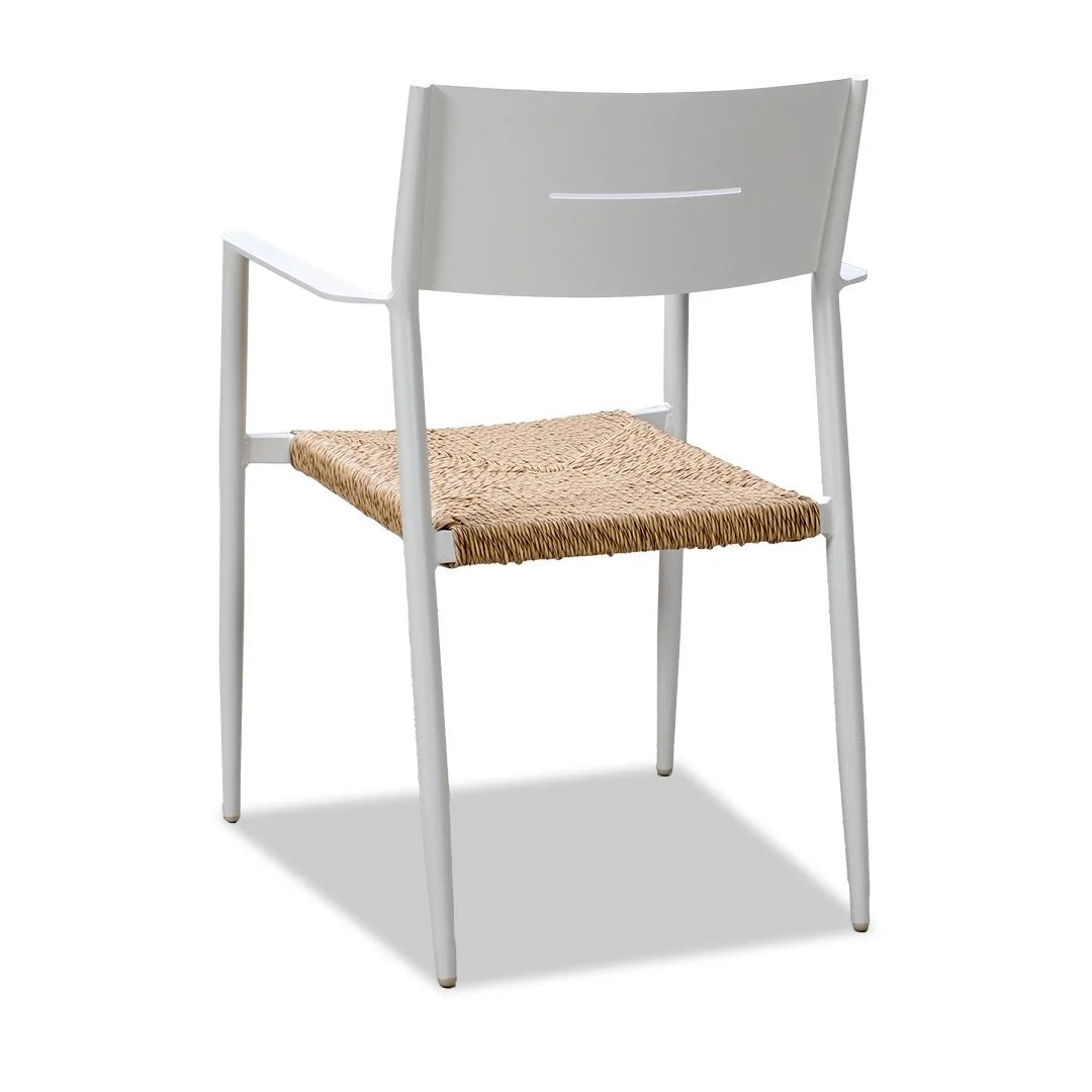 Cairns 9 Piece Outdoor Dining 2345mm - Cott Wicker White Chairs