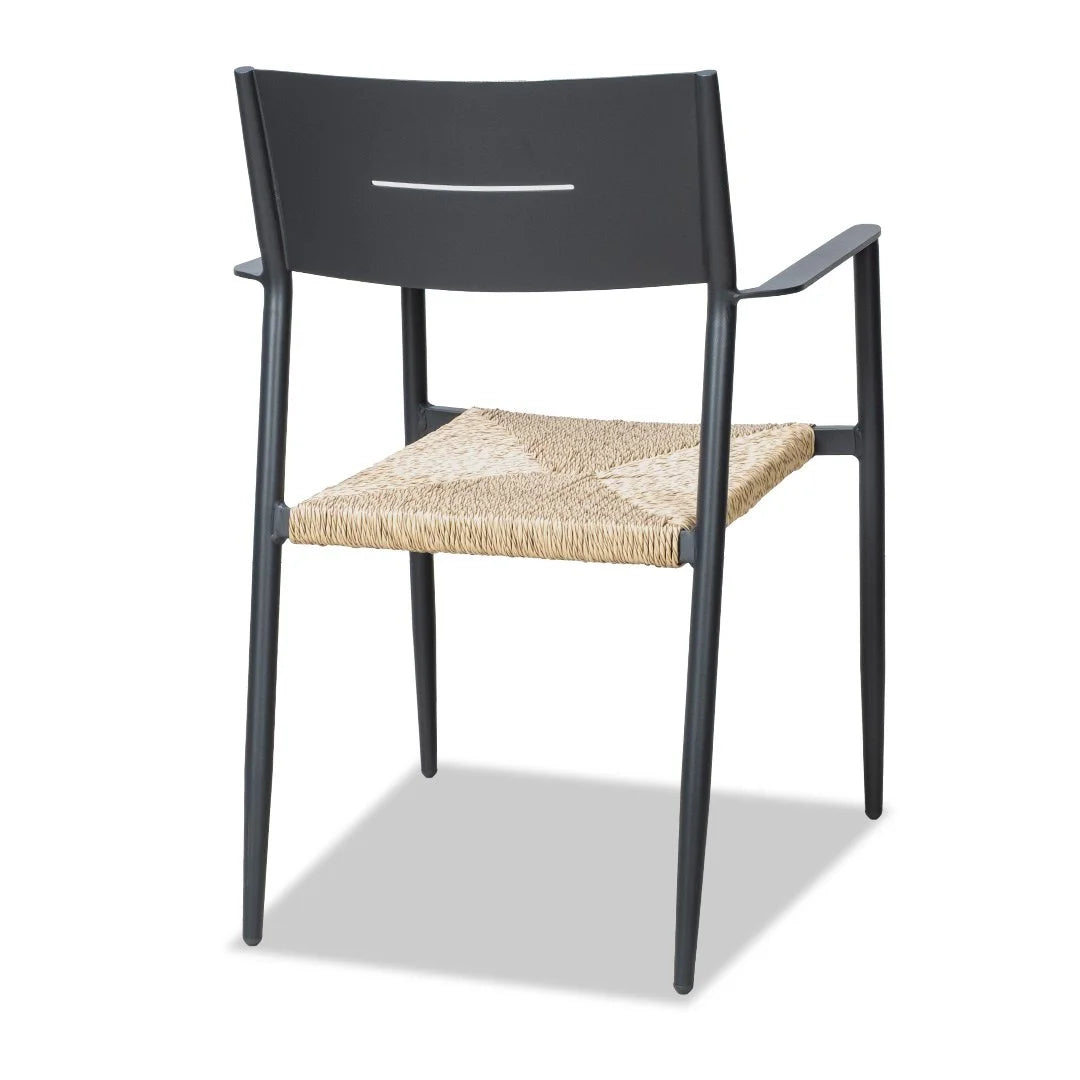 Cairns 7 Piece Outdoor Dining 1800mm - Cott Wicker Gunmetal Chairs