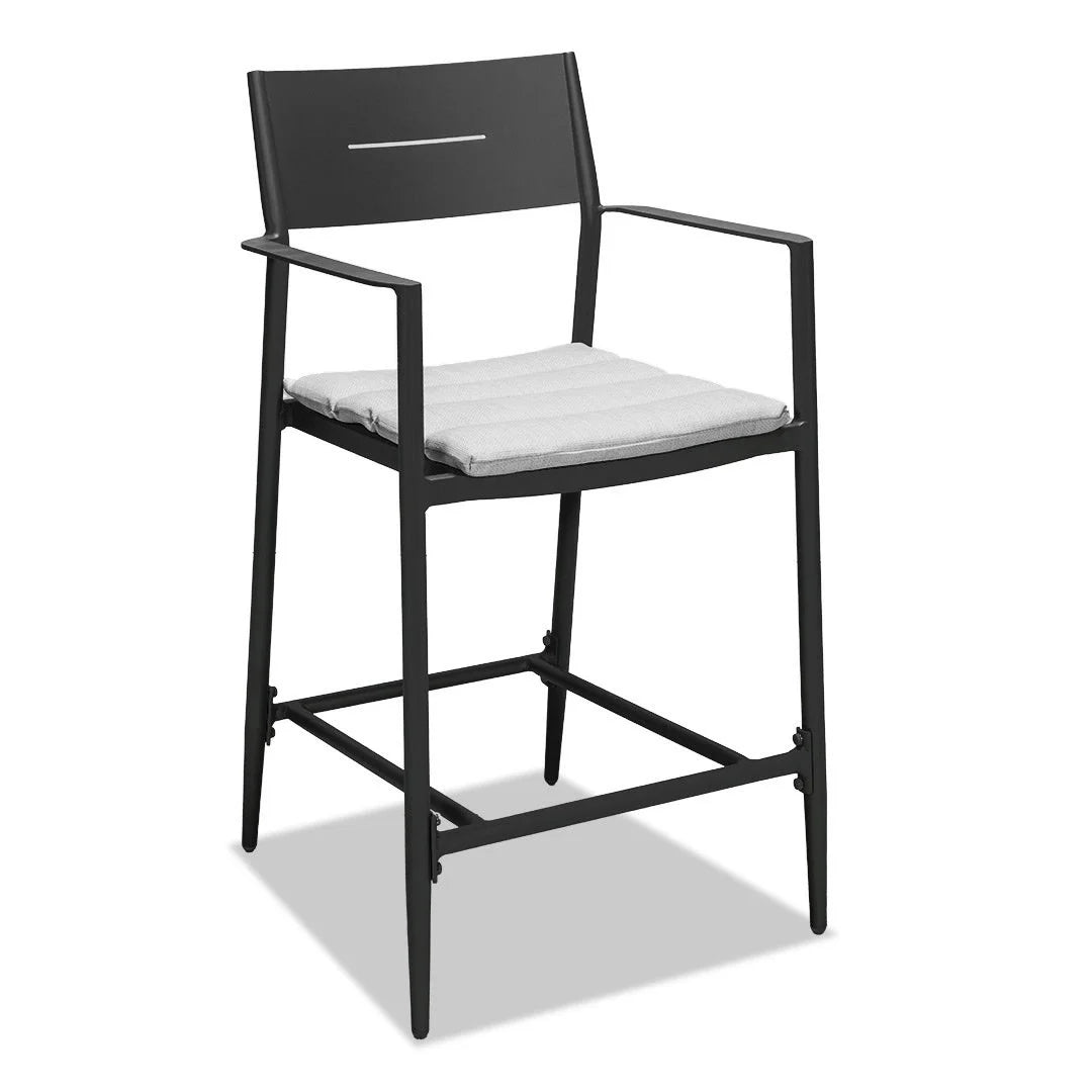 Cairns Bar Set - Gunmetal Cott Wicker Barstools