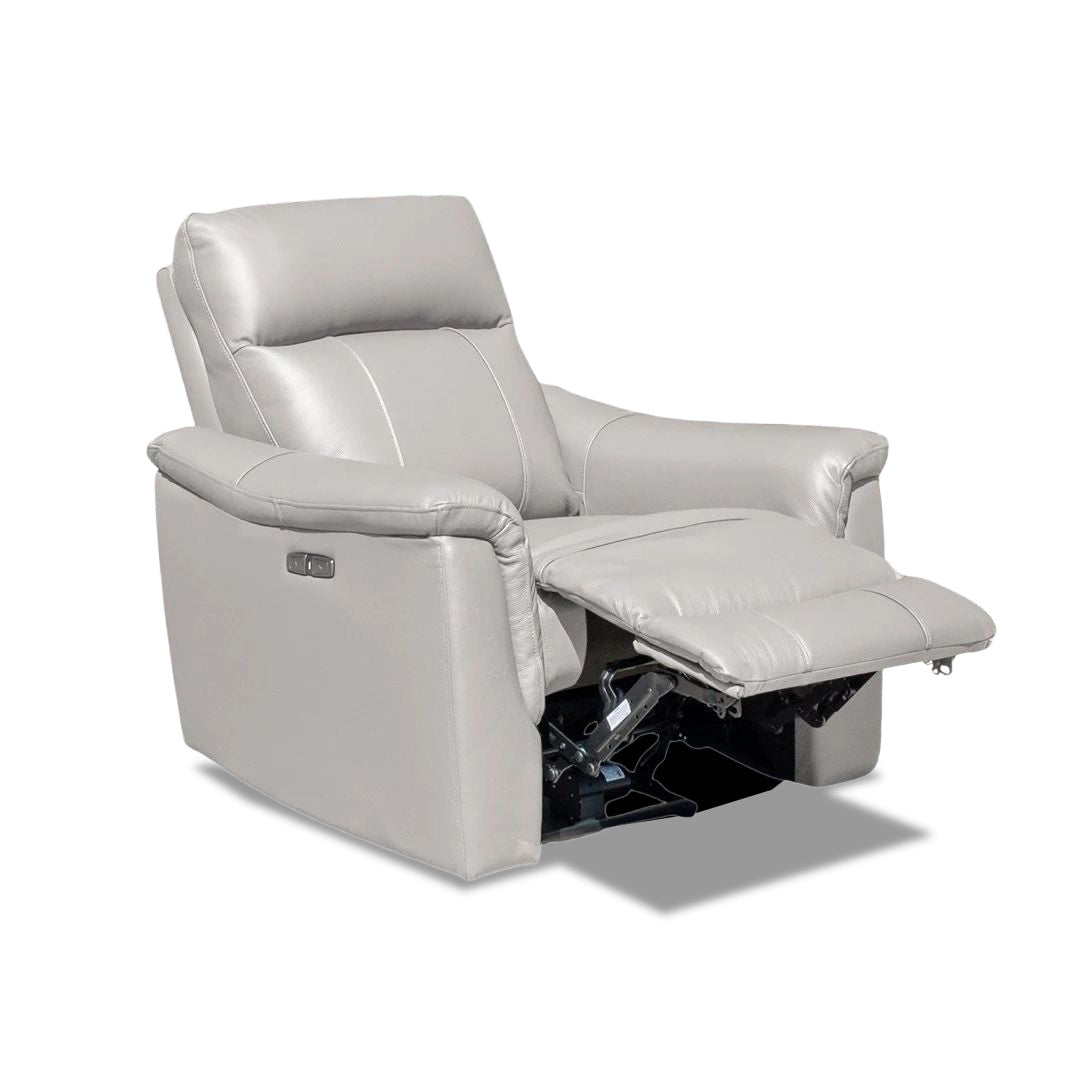 Donavan 1 Seat Electric Recliner - Grey Leather