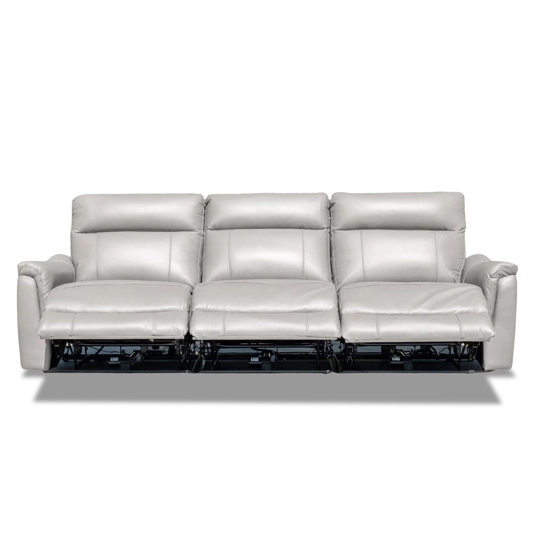 Donavan 3 Seat Triple Electric Recliner - Grey Leather