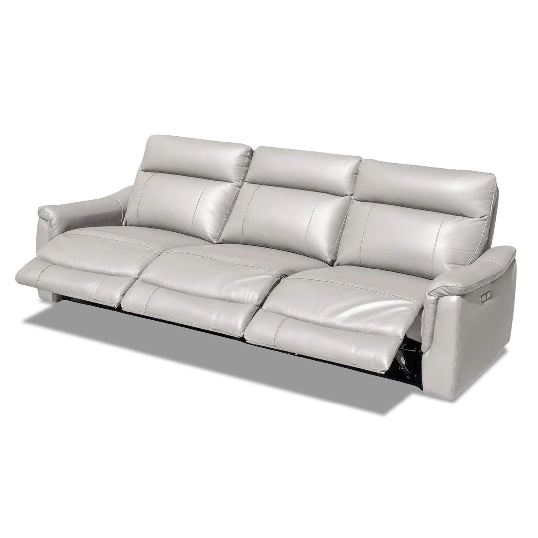 Donavan 3 Seat Triple Electric Recliner - Grey Leather