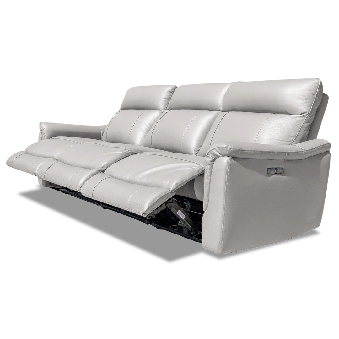 Donavan 3 Seat Triple Electric Recliner - Grey Leather