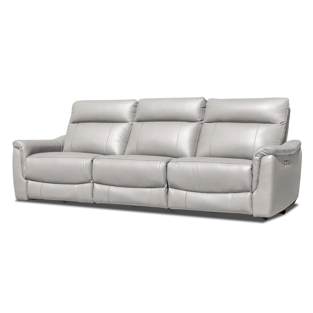 Donavan 3 Seat Triple Electric Recliner - Grey Leather