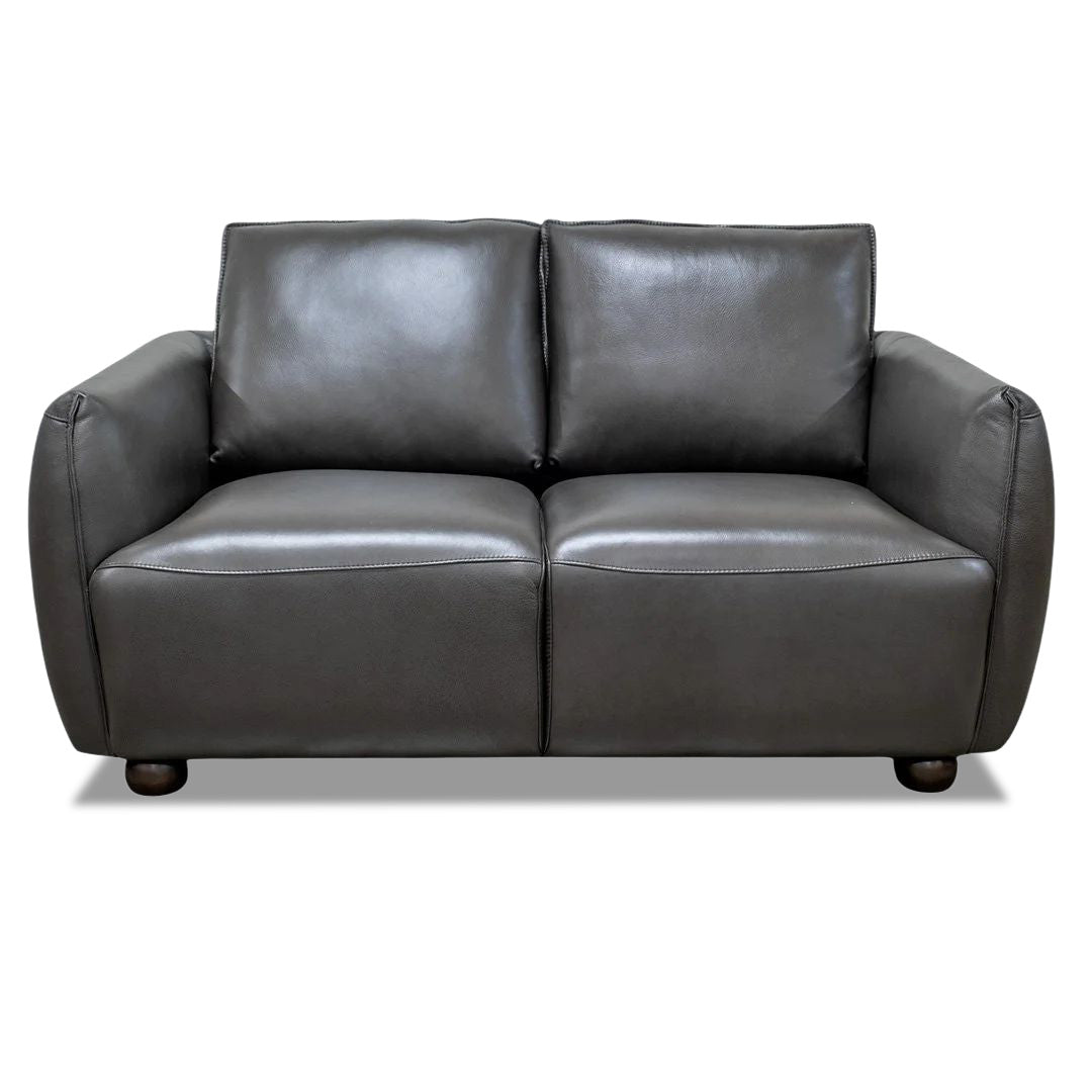 Jameson 3+2-Seater Leather Set in Charcoal