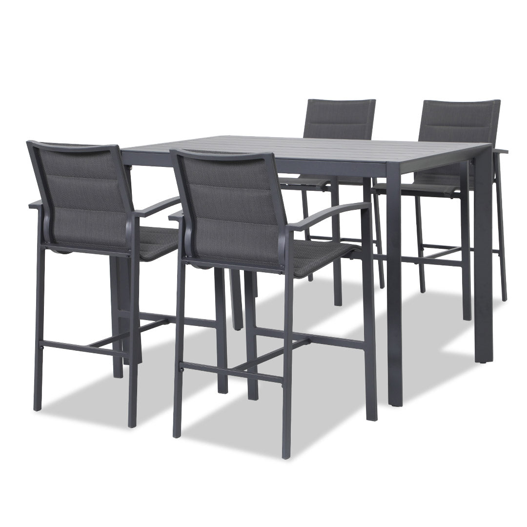 Jette Bar Table and 4 Boston Barstools