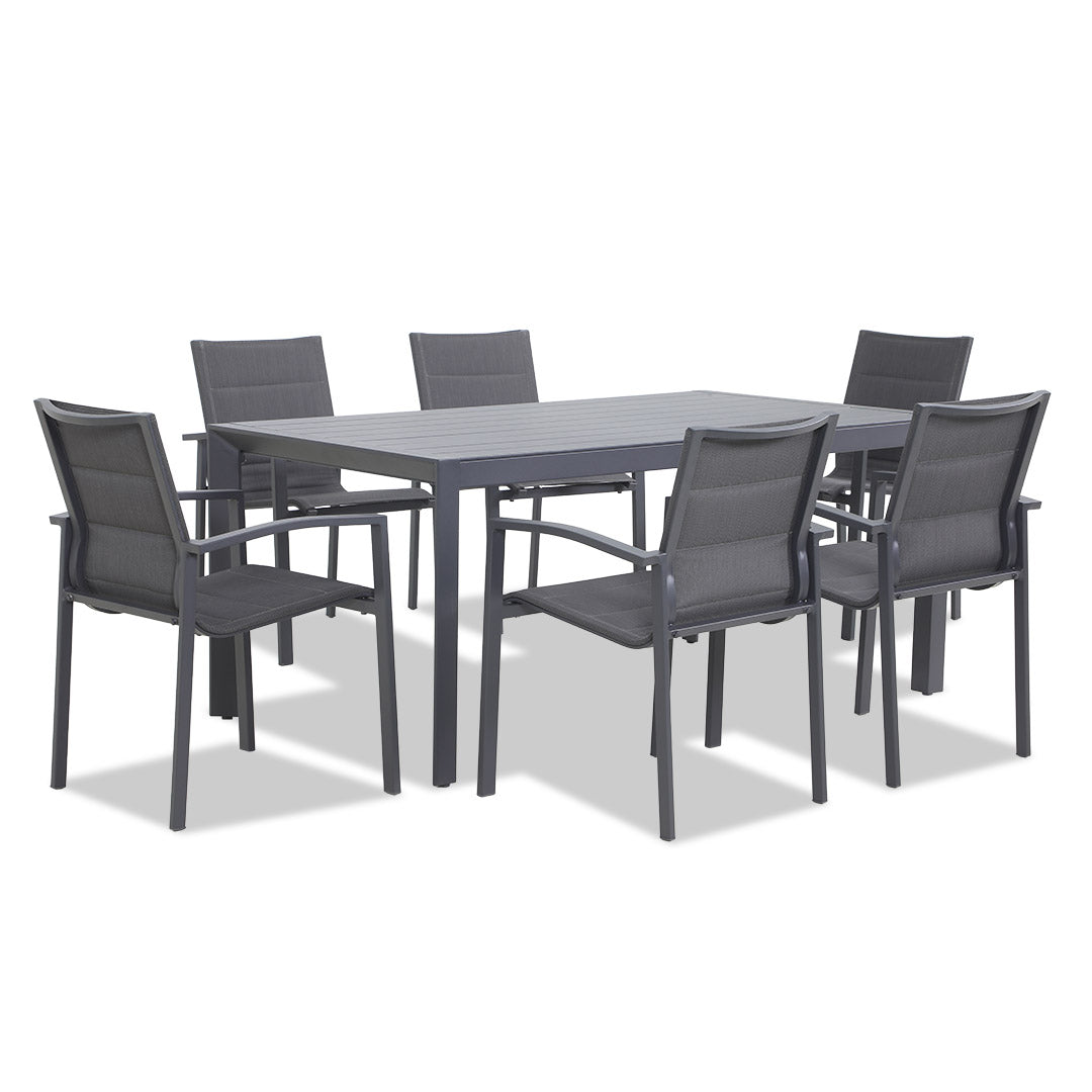 Jette Dining Table + 6 Boston Chairs