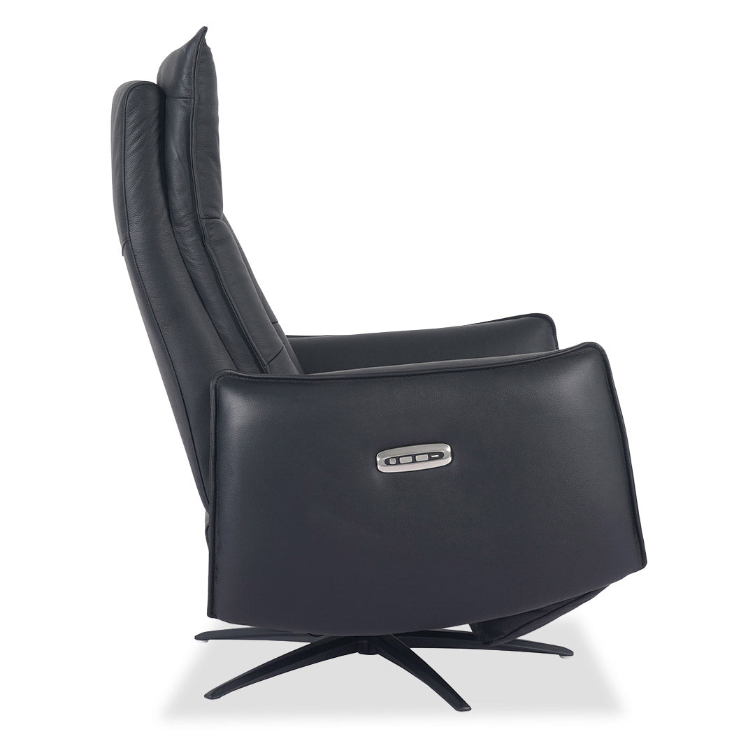 Laguna Recliner Chair - Black Leather