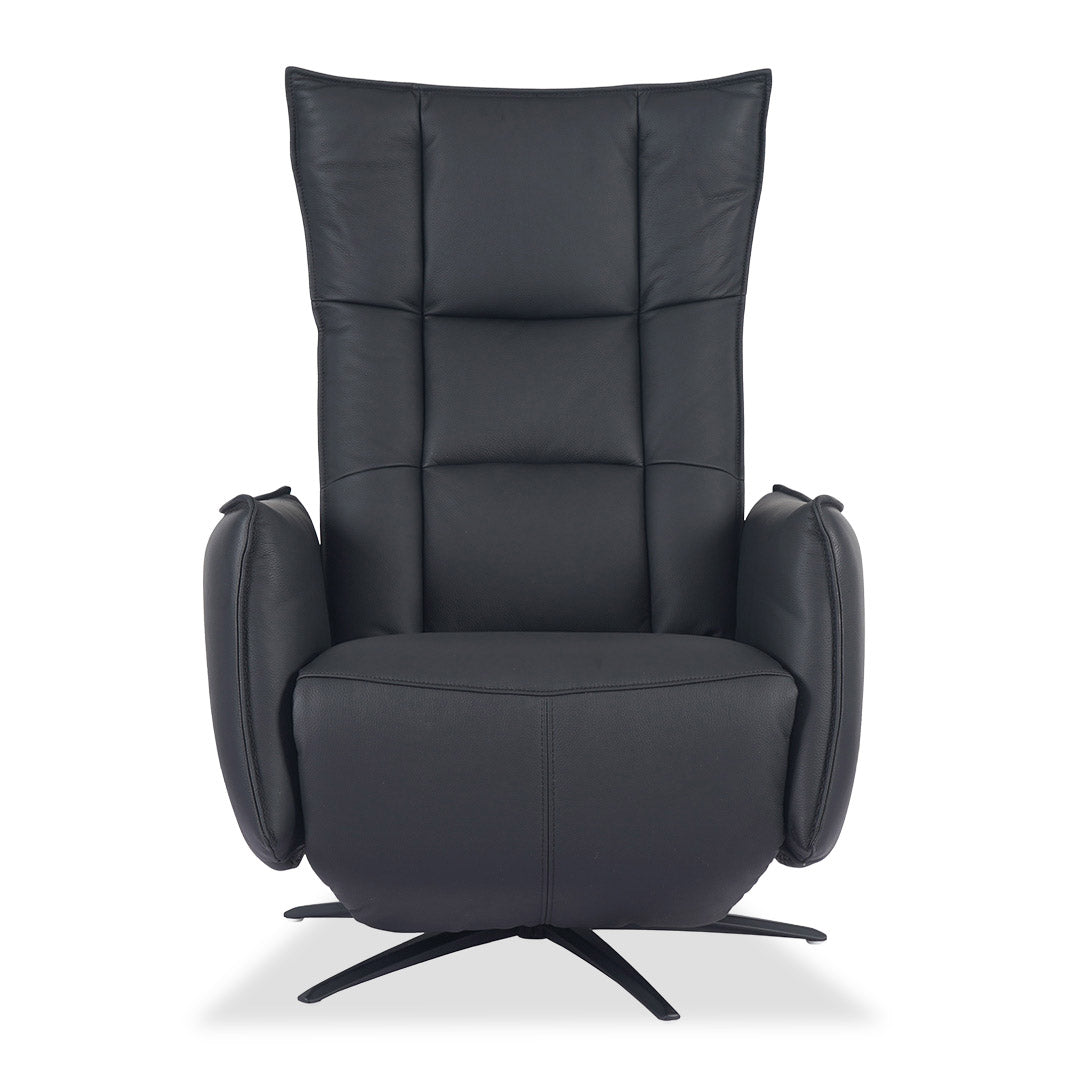Laguna Recliner Chair - Black Leather