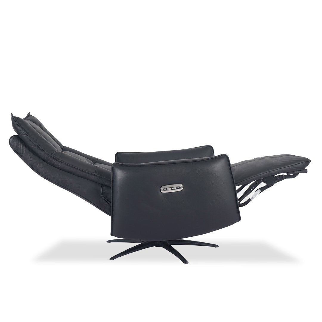 Laguna Recliner Chair - Black Leather