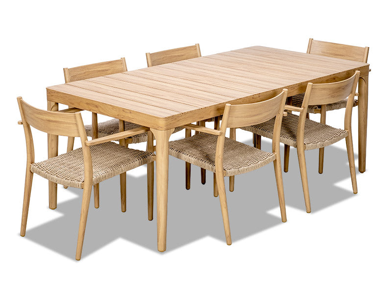 Lima 7 Piece Outdoor Table + 6 chairs
