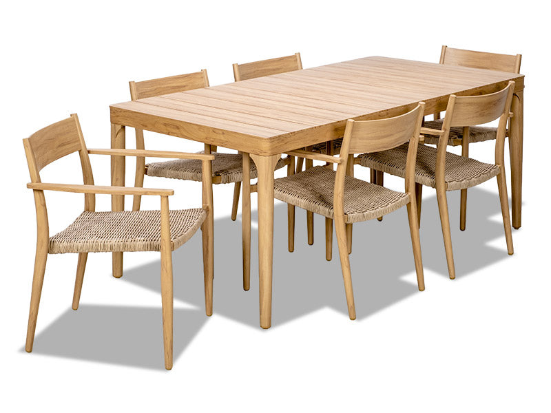 Lima 7 Piece Outdoor Table + 6 chairs
