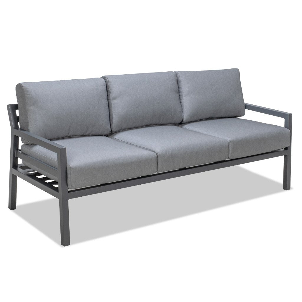 Manteray 4 Piece Outdoor Lounge Suite - Gunmetal