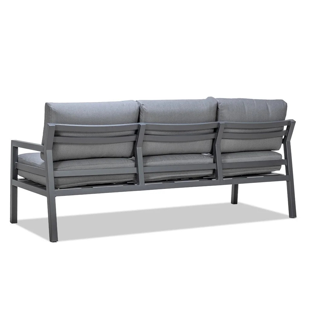 Manteray 4 Piece Outdoor Lounge Suite - Gunmetal