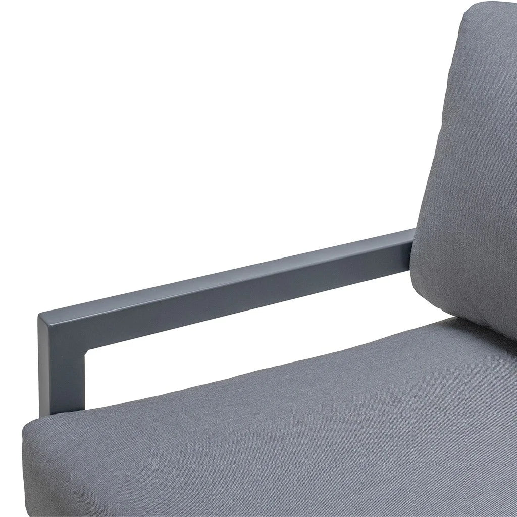 Manteray 4 Piece Outdoor Lounge Suite - Gunmetal