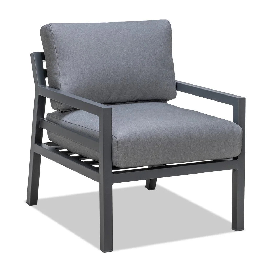 Manteray 4 Piece Outdoor Lounge Suite - Gunmetal